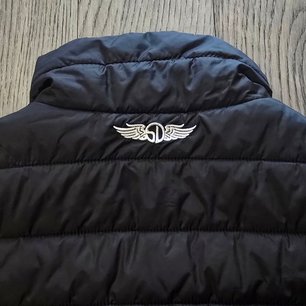 Straight Down Puffer Vest Black Full Zip Women's XL Pumpkin Ridge Golf Club - Picture 7 of 11